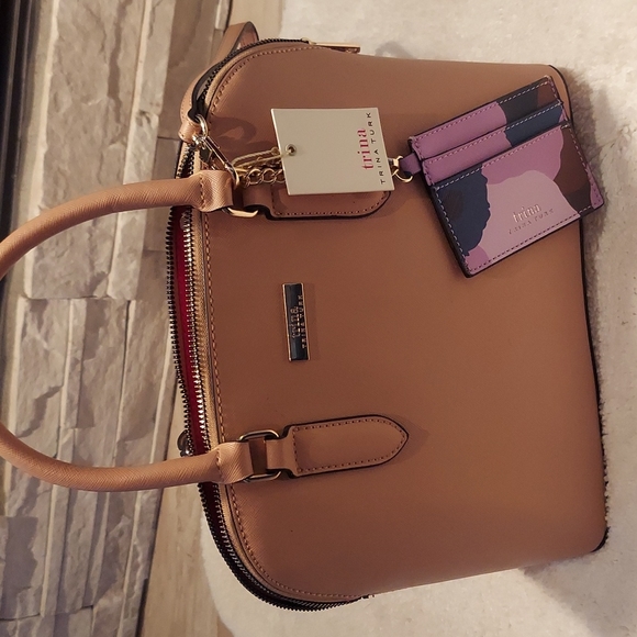 Trina Turk Handbags - NWT Trina Turk satchel with crossbody strap and card holder